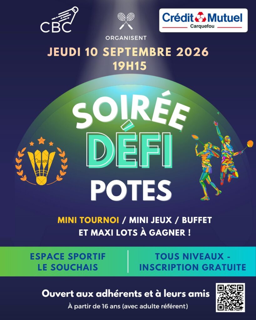 Affiche Soirée Défi Potes CBC et Crédit Mutuel